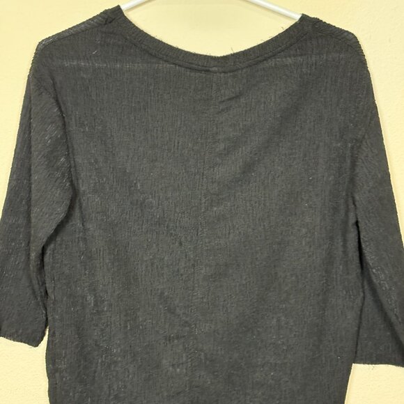 Zara Man t-shirt Black Textured sheer Cotton T-Shirt S - Picture 6 of 6